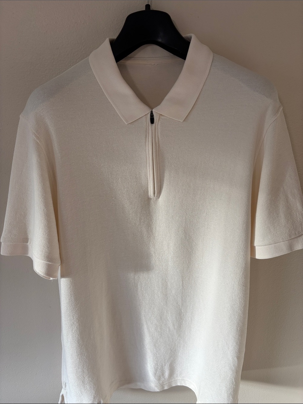 RHONE Short-Sleeve Zip Polo 100% cotton